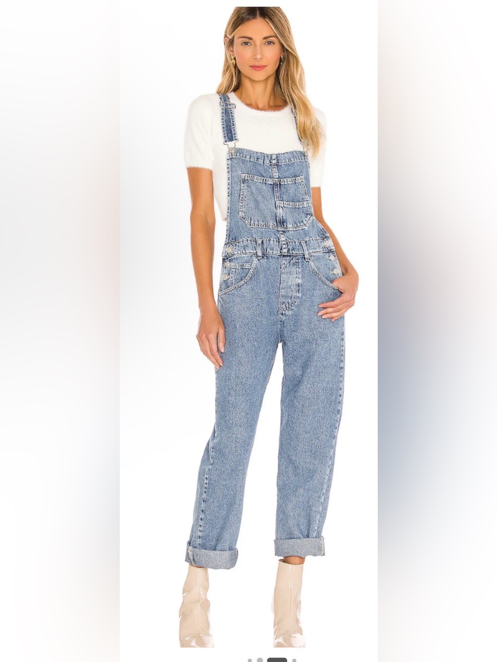 We the free denim ziggy overall free people PRELOVED